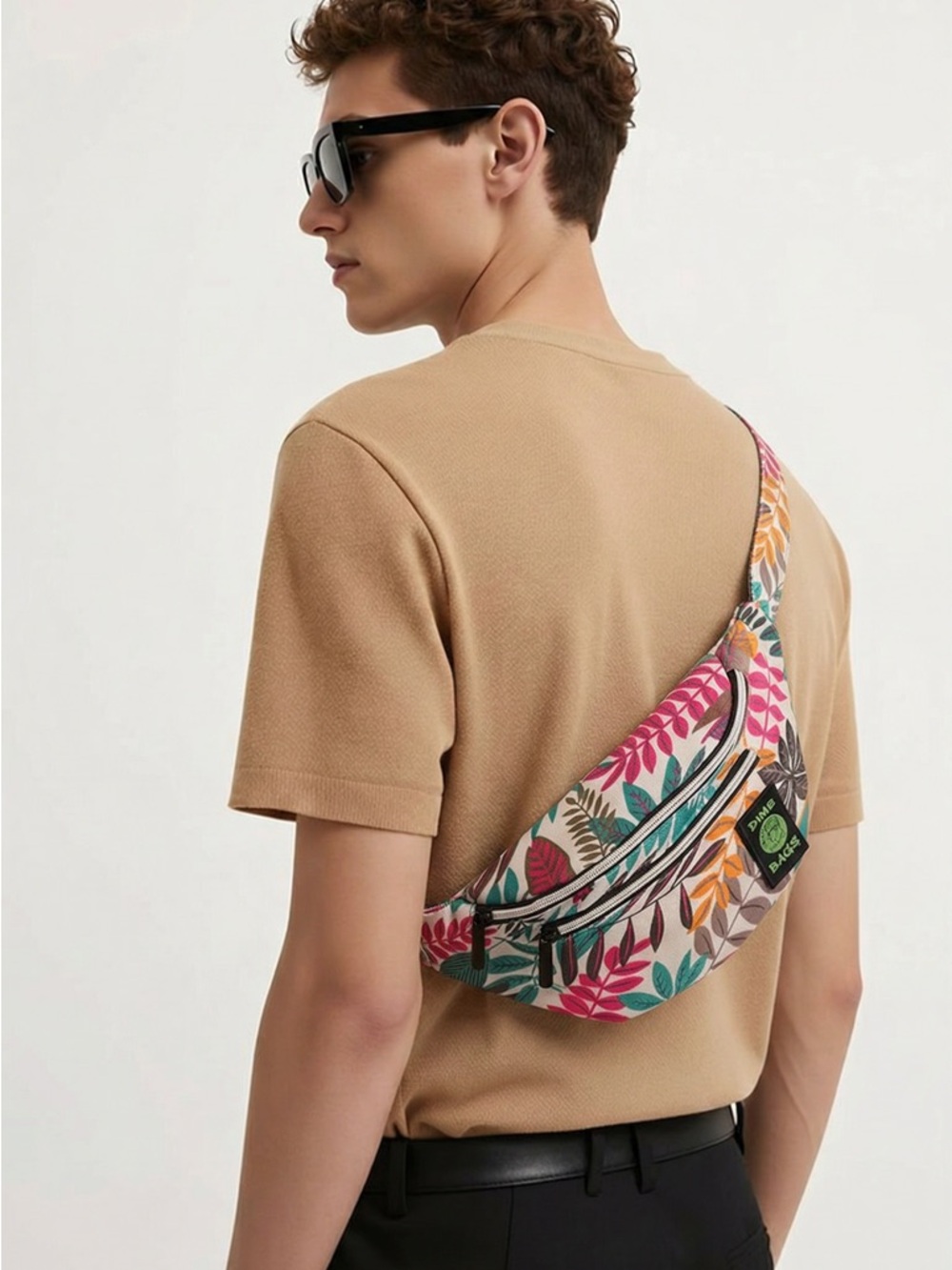 DIME BAGS Paradise Pack-Light Jungle Waist Pack Water Resistant Zip Multicolor